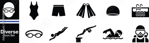 Diving equipment icons a comprehensive collection of scuba and snorkeling gear illustrations