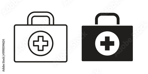 Bild auf Leinwand First aid icon for mobile application, button and website design.