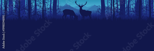 Modern blue gradient woodland header for clean web design