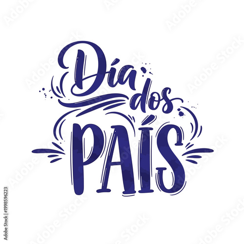 Dia dos pais calligraphy a beautiful portuguese father's day greeting