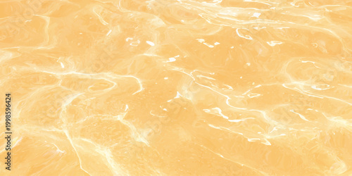 Golden water ripple background with sun caustic light patterns and abstract liquid texture for summer designs