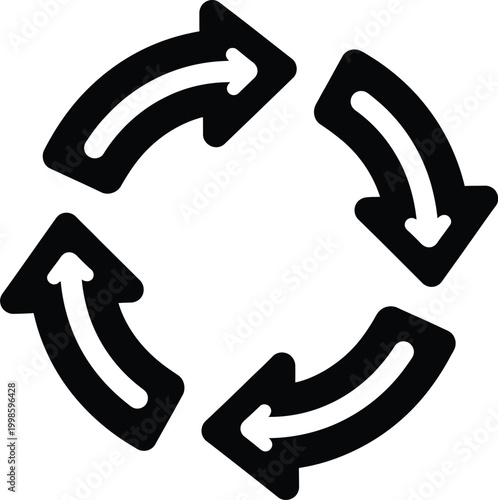 Black cycle arrow icon Vector