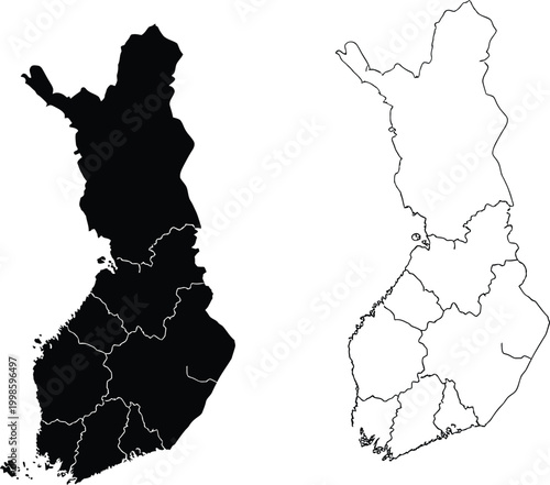 Finland map icon Vector