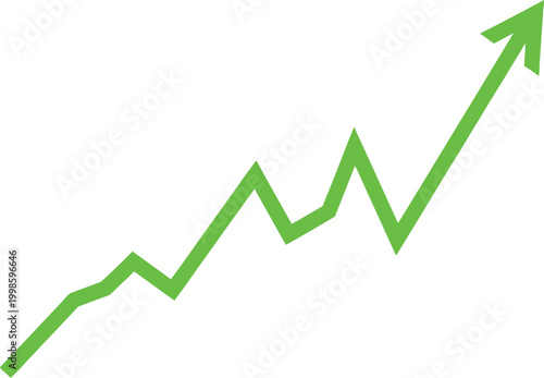 Green growth arrow chart Vector