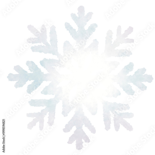 Whimsical Watercolor Snowflake Illustration