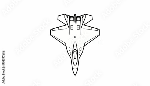 Shenyang J-35A "Blue Shark" Stealth Fighter Jet SVG Silhouette — Top, Side & Front View