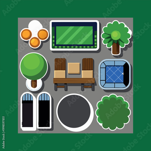 Harvesting concept 4 isometric compositions with farm workers