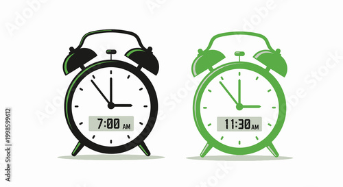 alarm clocks with digital displays silhouette high quality professional detailed modern elegant stylish clean crisp vibrant colorful creative innovative contemporary premium