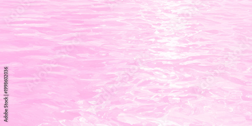 Abstract pink water ripples background with soft white light caustics and fluid wavy texture in pastel rose tones