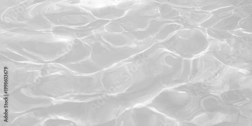 Abstract white water ripple texture background with soft light caustics and wave lines