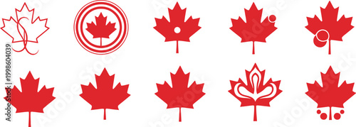 Canada day celebrations vibrant red maple leaf designs for national pride