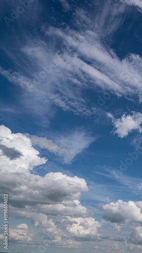 Clean sky with soft clouds and large copy space. Perfect for advertising, text overlays, and modern minimal design.