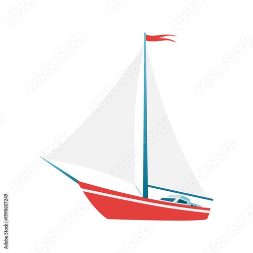 Classical yachting. Sail graphic design. Can be used as t shirt printing design
