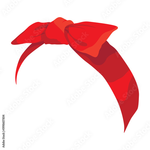 Retro headband. Cartoon women bandana. Hairstyle fashion vintage headscarves or fashion lady dressing accessory. Vintage feminine headwear or headgear