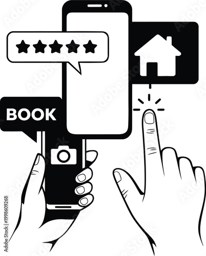 Online Hotel Booking Concept with Smartphone App and Customer Ratings