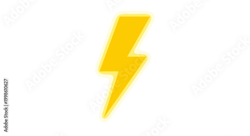 Free Download A striking, bold yellow lightning bolt icon, sharply defined and angled, symbolizing power, speed, and electricity. - GFXLoad