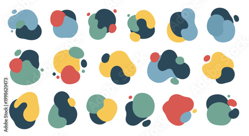 Abstract colorful shapes pattern