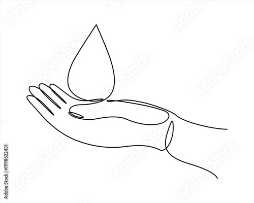 hand  and water drawn vector illustration