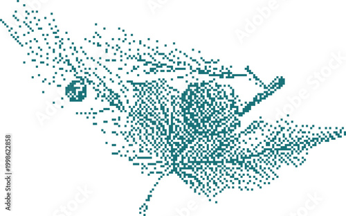 Close up of a single soybean pod with green leaves against a clean white background