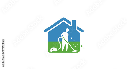 Lawn care and house maintenance services logo.