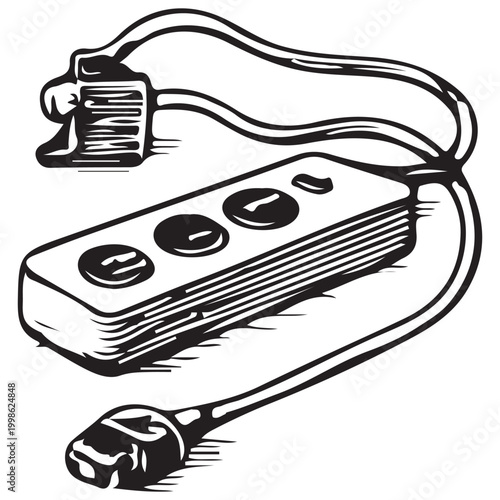 USB Hub Adapter Illustration for Device Connectivity Office Tech Setup and Digital Workspace