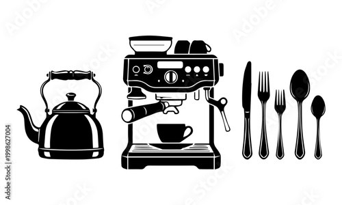 set of kitchen utensils