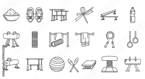 Woodworking tools icons, carpentry equipment symbols, woodcraft illustrations, 20 line art graphics