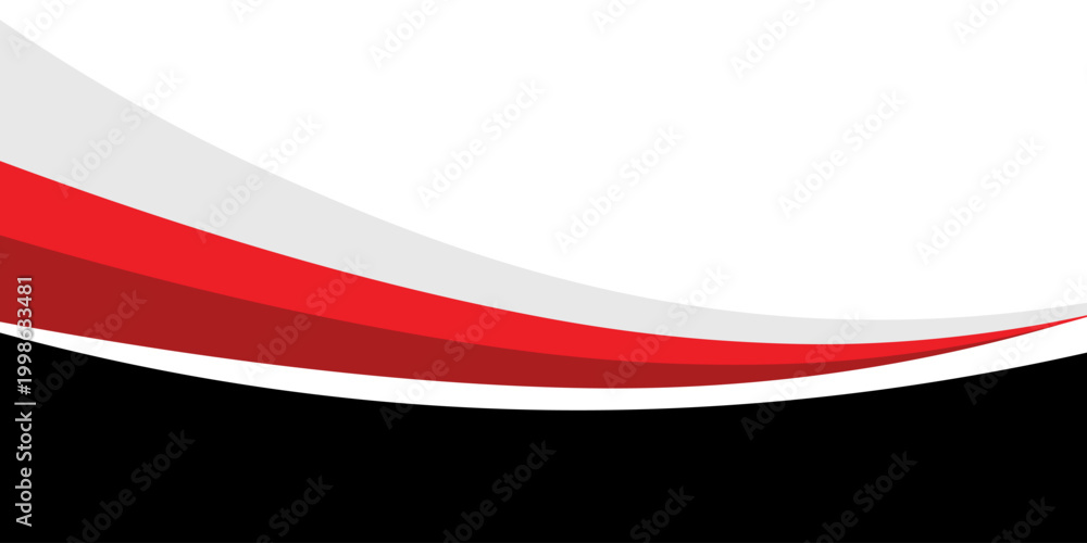 Obraz premium abstract red and blak business banner background with dynamic curves composition