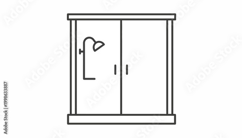 Shower, shower icon, bathroom icon, vector shower, bathroom symbol