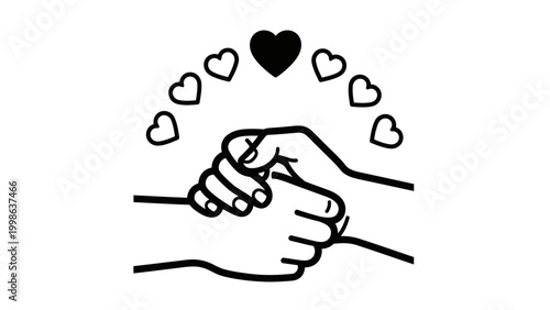 Helping Hands and Hearts Symbolizing Support, Love, and Unity