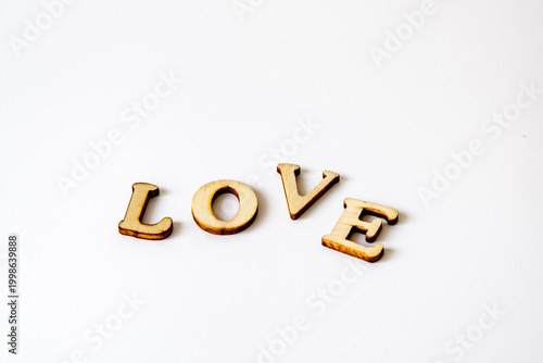 Konstfotografi wooden letters showing the word LOVE