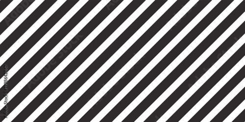 Repeated black diagonal lines on white background. Slanted parallel stripes pattern. Tilted striped print.