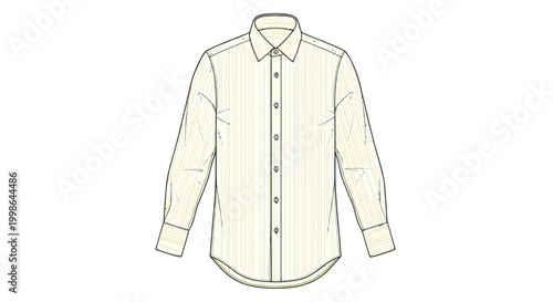 Long sleeve button down dress shirt.