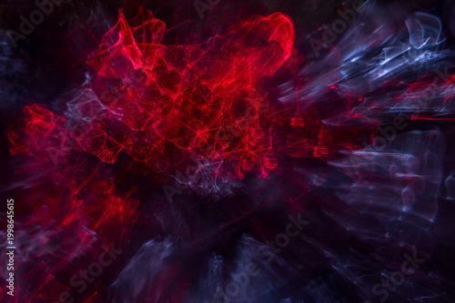Abstract background. Explosion star with gloss and lines. Awesome beautiful nebula somewhere in outer space. Colorful space.