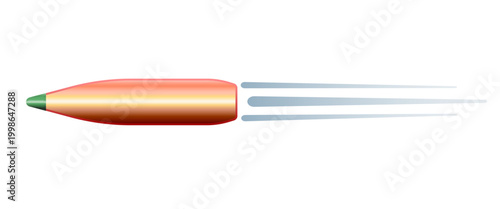 Flying bullet illustration