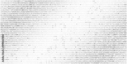 The Digital Tapestry - Dense Binary Code Grid and Data Visualization