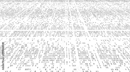 Принти на полотні The Sparse Bitstream - Minimalist Binary Fragments and Cloud Infrastructure Distribution