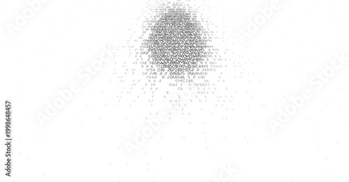 Virtual Digital Core - Abstract Binary Data Sphere. Perspective.