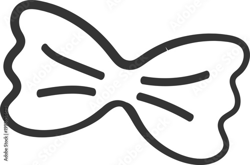 Pasta Farfalle Doodle Sketch