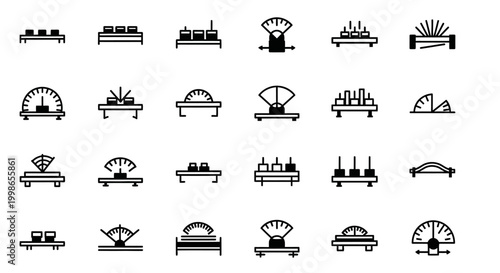 25 Black Icons, Road Trip, Travel, Transportation, Navigation Symbols, Vector Graphics
