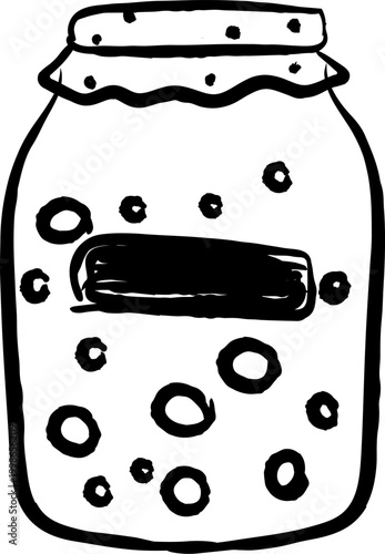 Jar With Label Hand Drawn Doodle