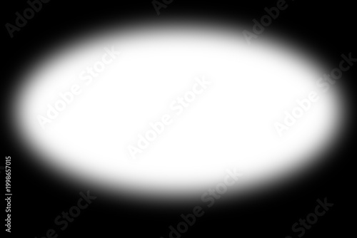 Soft Oval Dark Gradient Transparent border frame Background for Design Overlays. Minimalist soft white oval light with smooth gradient fade, ideal for digital overlays, backgrounds, and modern design.