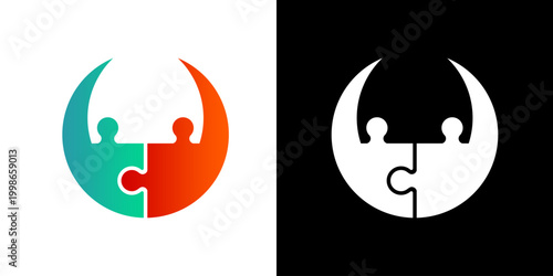 Design logos puzzles with circles