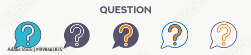 Question Icon Pack For Graphic Design - Multi Styles