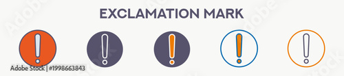 Exclamation Mark Icon Pack For Graphic Design - Multi Styles