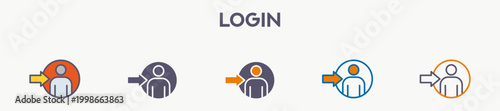 Login Icon Pack For Graphic Design - Multi Styles