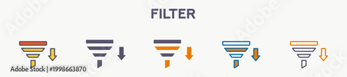 Filter Icon Pack For Graphic Design - Multi Styles