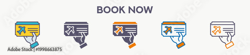 Book Now Icon Pack For Graphic Design - Multi Styles