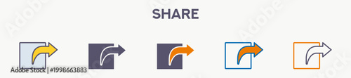Share Icon Pack For Graphic Design - Multi Styles