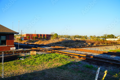 Plant City, Florida, USA: 03 20 2026: Landscape of plant city downtown and historic train station, Florida
